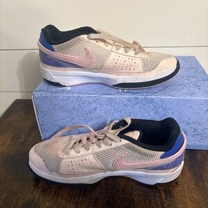 Nike Pink and Blue JA1 Basketball Shoes